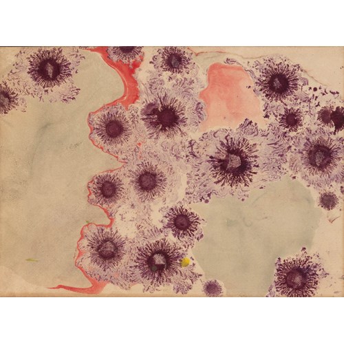 Composition in Violet, Red and Green